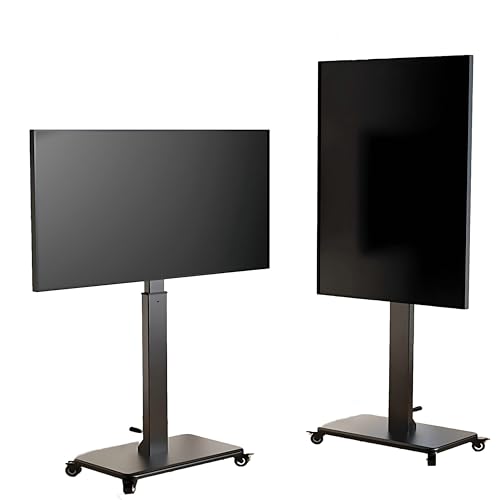 テレビスタンド キャスター付き 縦横 90°回転 昇降式 荷重50kg Amazon.co.jp: BESSTER 壁寄せテレビスタンドキャスター付き